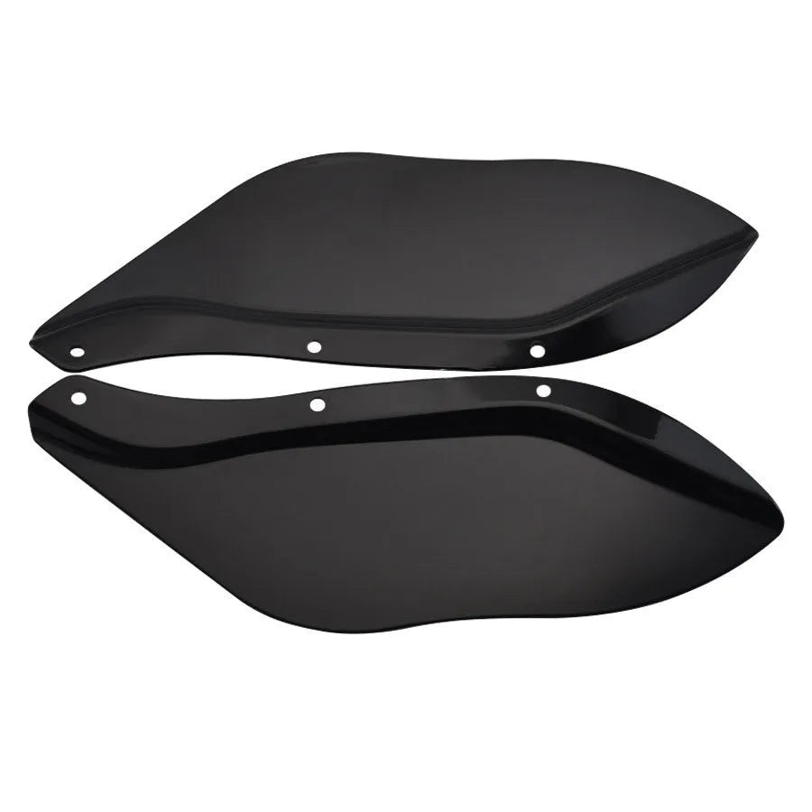 Harley motorcycle side wing head cover pair in black or transparent for Touring models 1996-2013