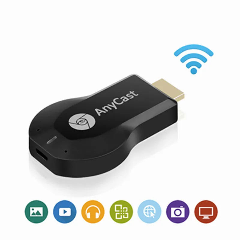 Wireless HDMI display receiver dongle for TV, monitor, or projector with Miracast, Airplay, DLNA and 1080P Full HD support