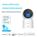 Zhou Shi white plastic indoor Wi-Fi security camera with lens, mounted on a screw-fixed bracket.