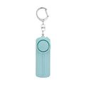 Compact pink self-defence alarm showing 86mm length with keyring attachment