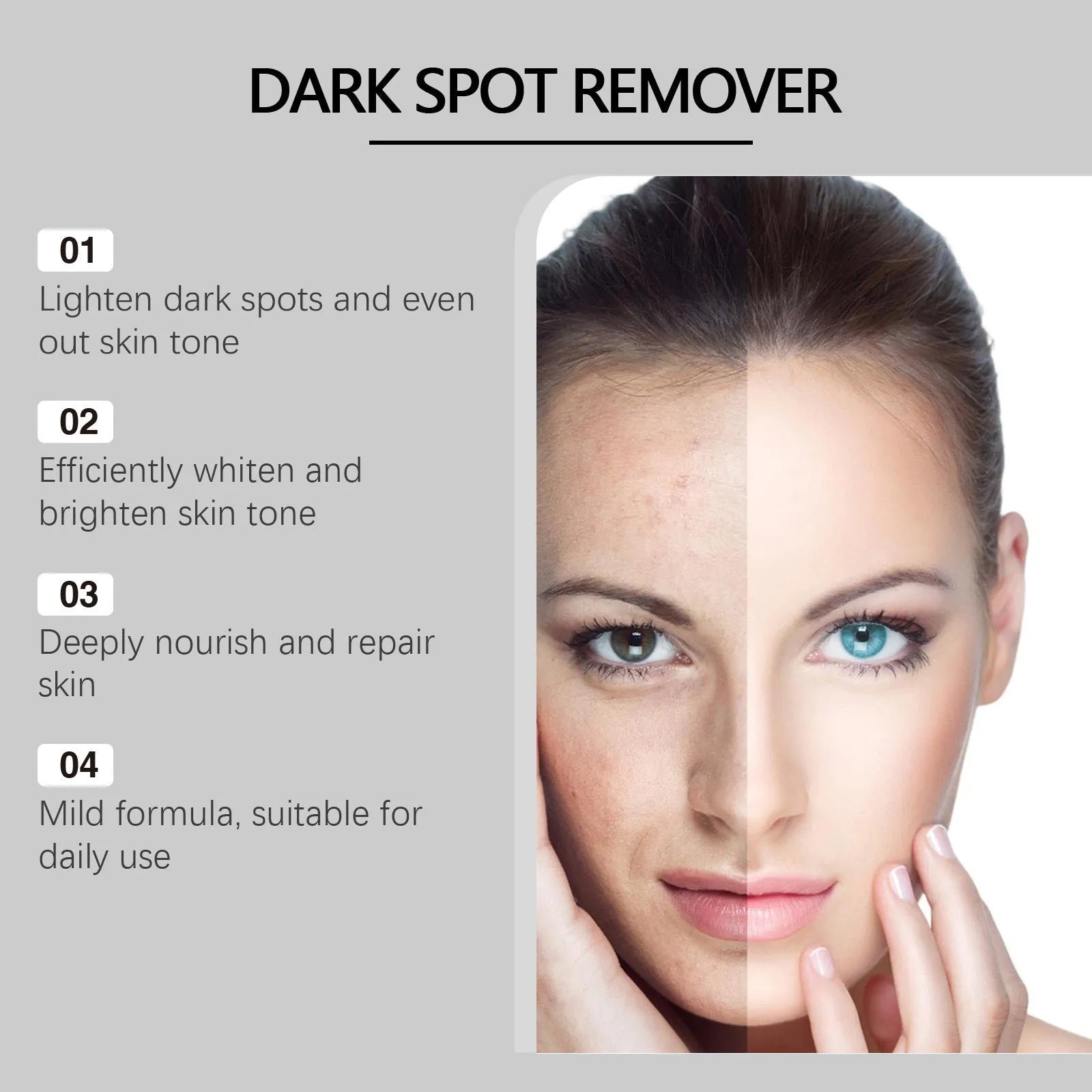 15g bottle of facial essence cream with jojoba oil, vitamin C, and brightening ingredients.
