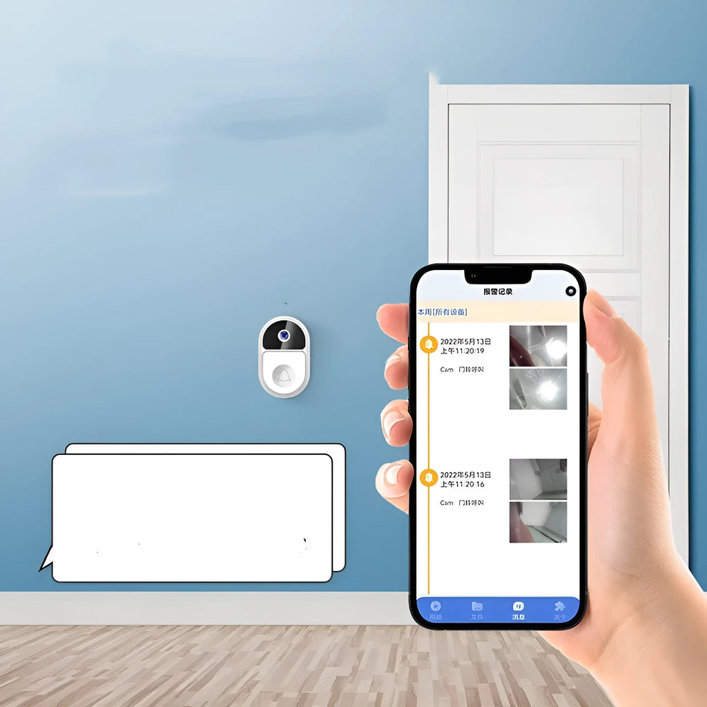 Doodle Smart Visual Doorbell V8 in black or white with camera and intercom.