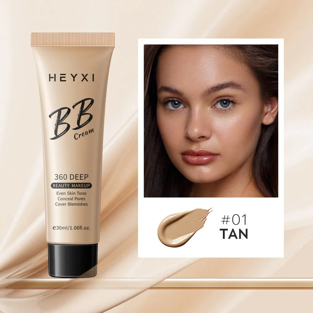 Waterproof BB cream in four shades with skin care benefits