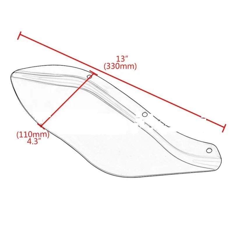 Harley motorcycle side wing head cover pair in black or transparent for Touring models 1996-2013