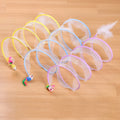 Stype Cat collapsible tunnel toy with a feather teaser inside for feline play.