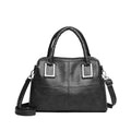 Women's large square shoulder bag in neutral colour with internal phone and document pockets