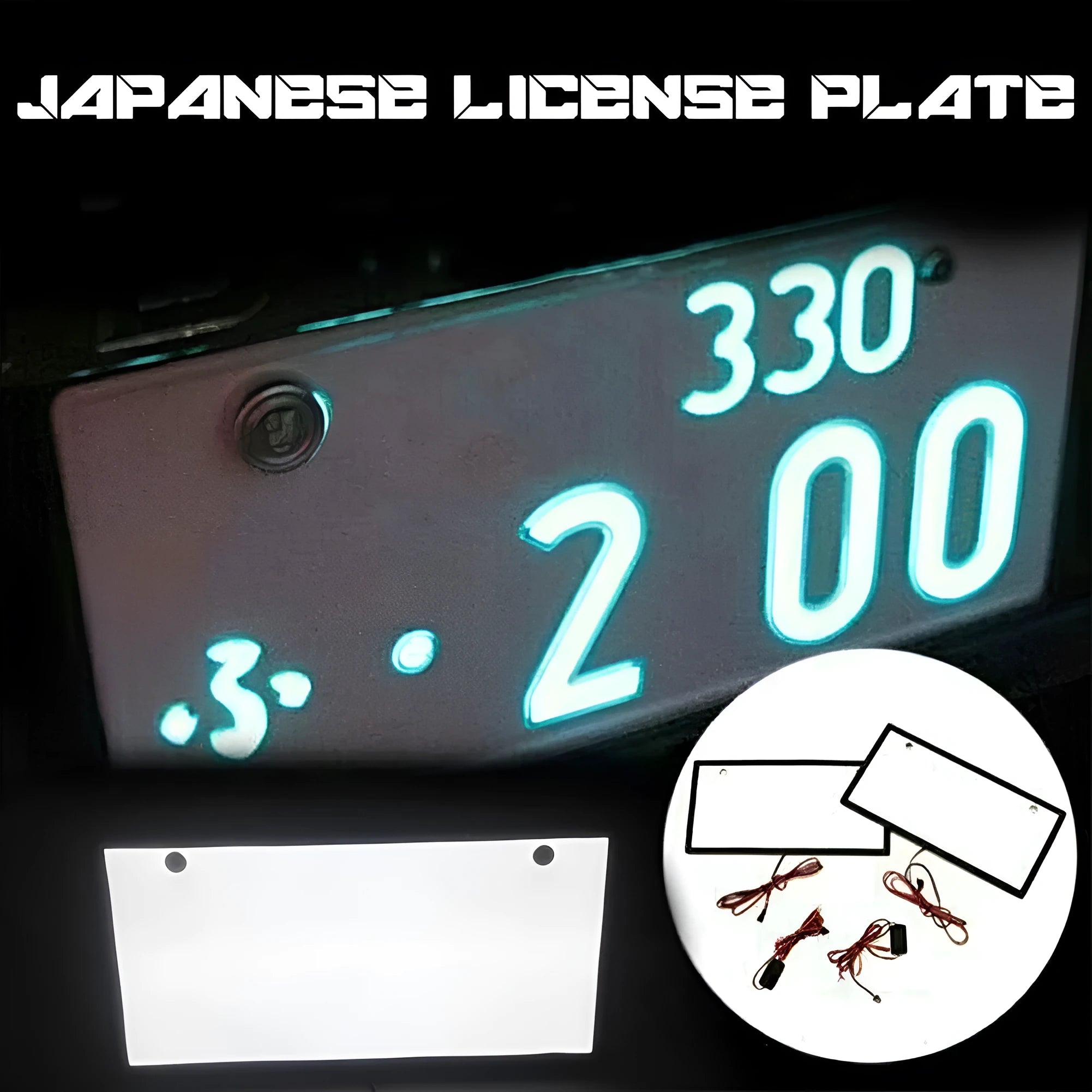 LED truck license plate light replacement set of two pieces with uniform illumination