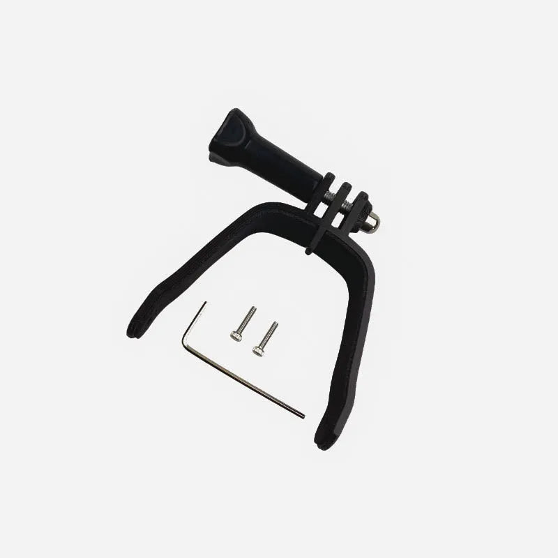 3D-printed GoPro expansion bracket with sponge layer for FPV drone camera mounting.