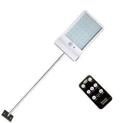 Black and white solar garden light with IP65 waterproof rating for outdoor courtyard and balcony use