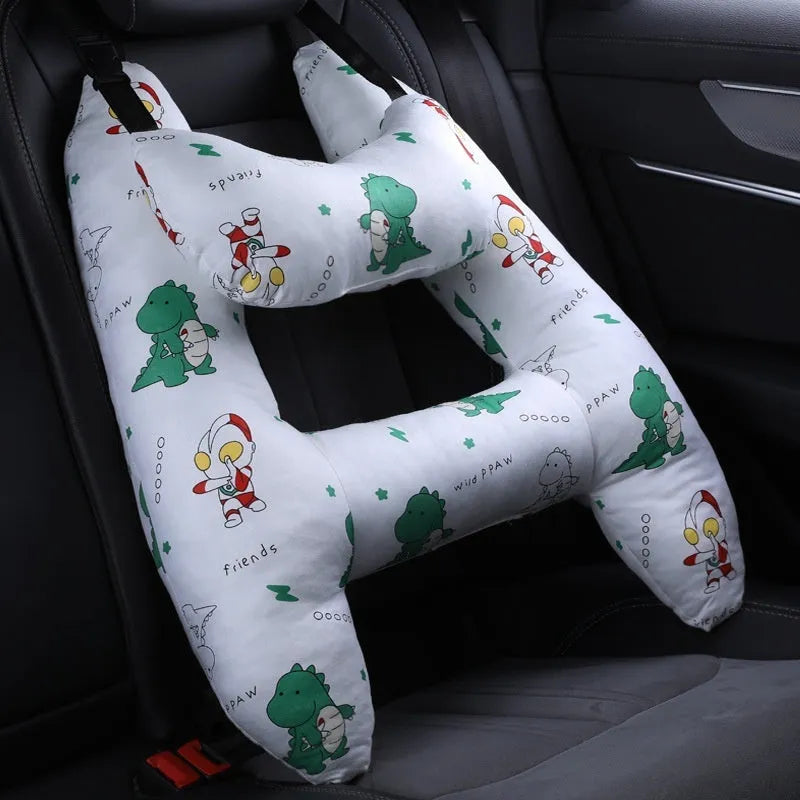 55x70cm car headrest pillow with cartoon pattern and pearl cotton filling