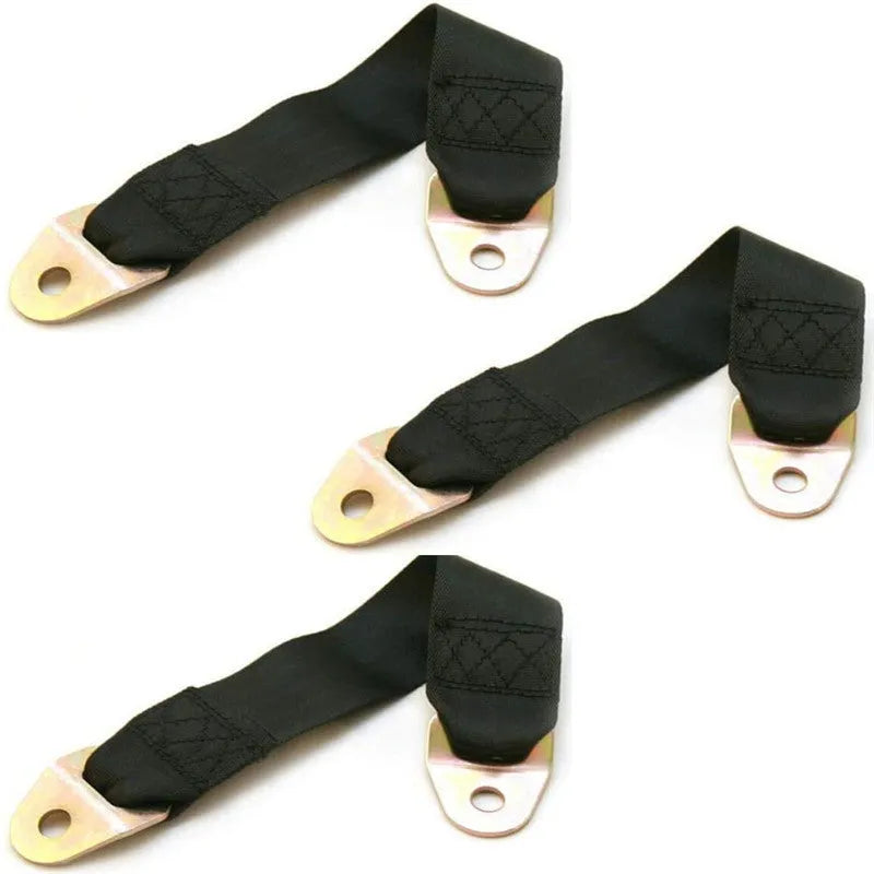 Polyester door latch and stop belt with optional screws and nuts for universal door installation