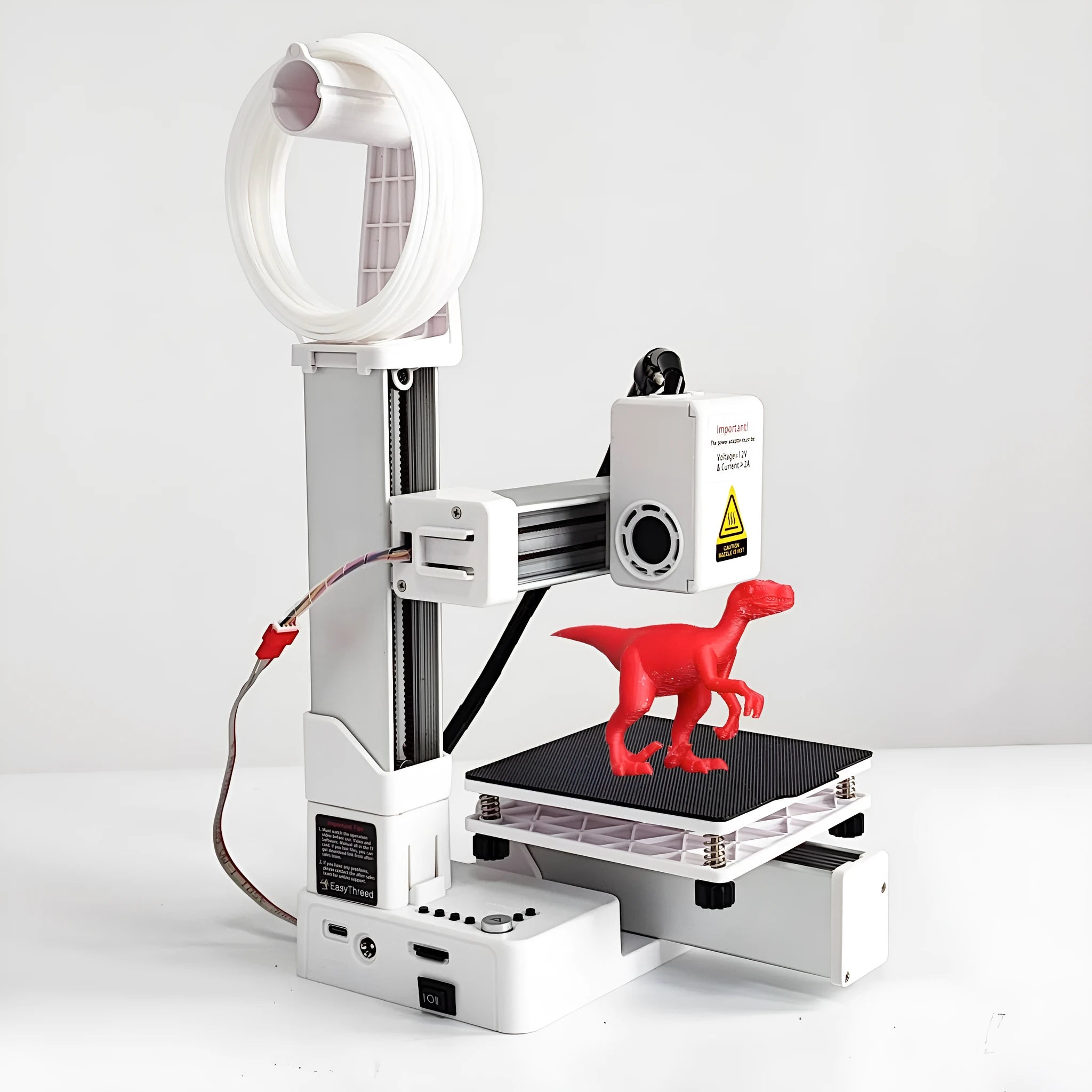 EasyThreed K10 white 3D printer with 175mm build volume compatible with TPU and PLA filaments