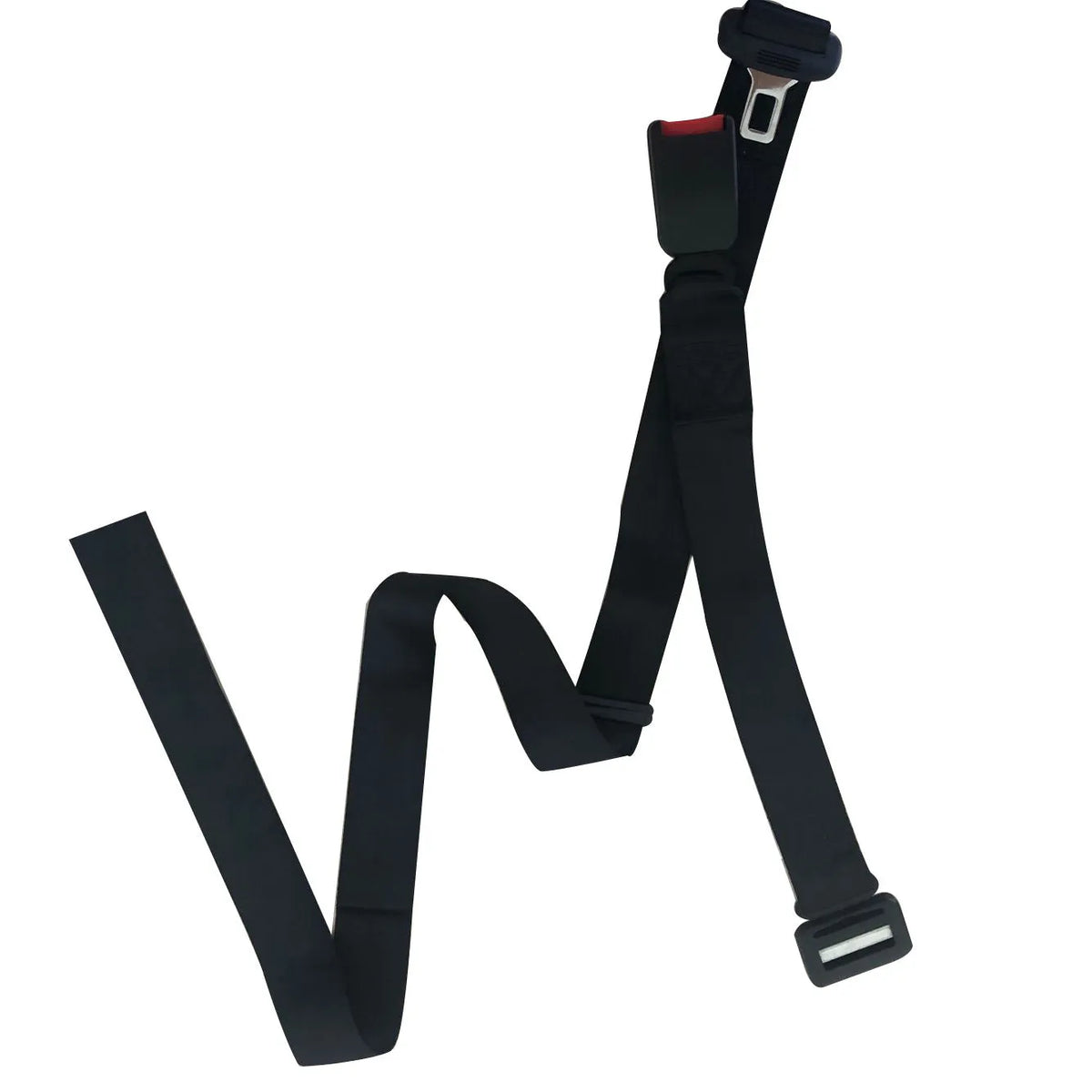 Maternity seat belt extension for pregnant women with ABS plastic buckle and steel adjuster