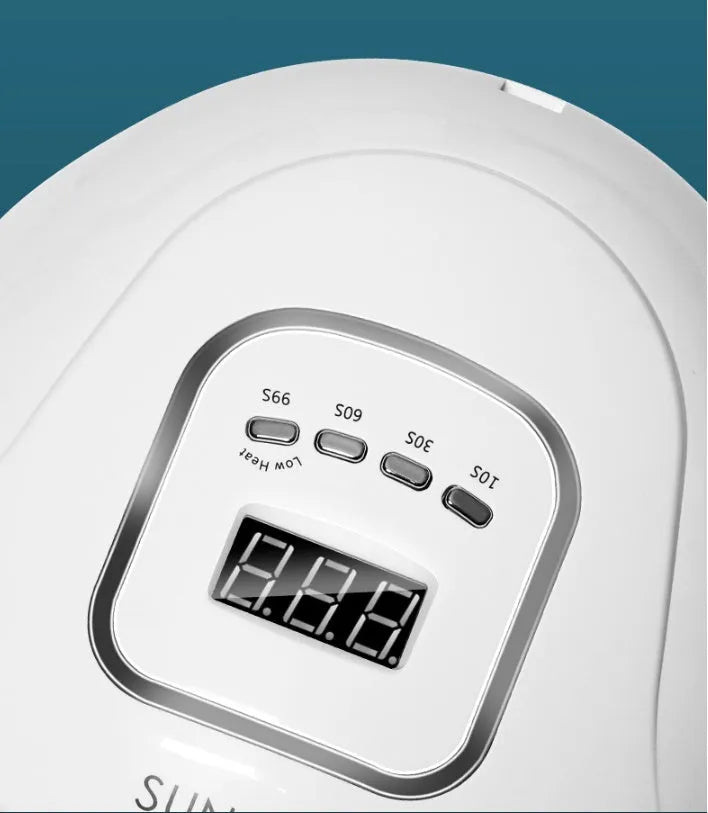 White nail polish UV LED baking lamp dryer with digital timer display and 45 lamp beads