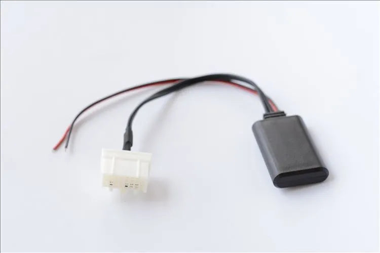 Black Bluetooth audio cable adapter for Mazda vehicles with Bluetooth 5.0 logo