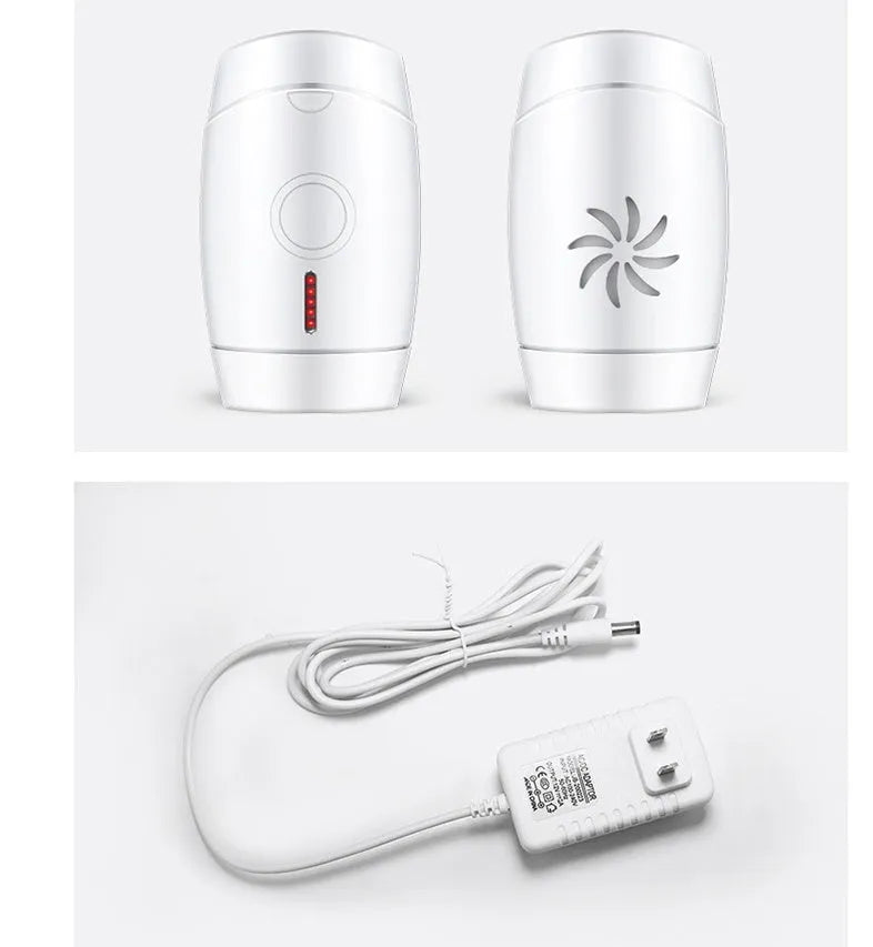 White home laser hair removal instrument with 5 energy gears and 800000 flashes capacity