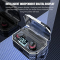 X10 Bluetooth wireless headset with charging bin showing compact packaging