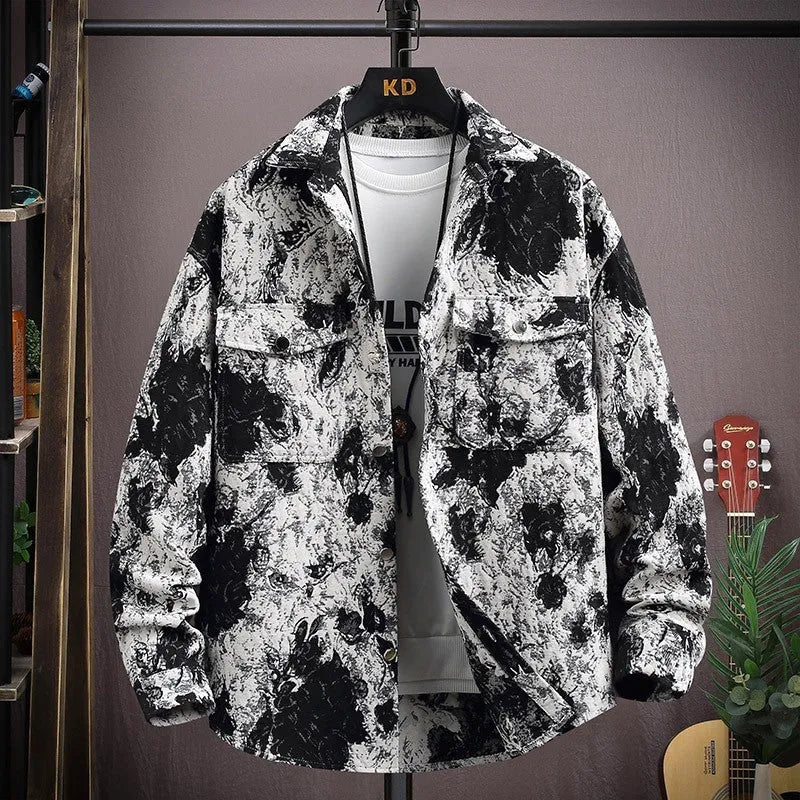 Casual lapel shirt coat with long sleeves and straight hem in multiple colour options