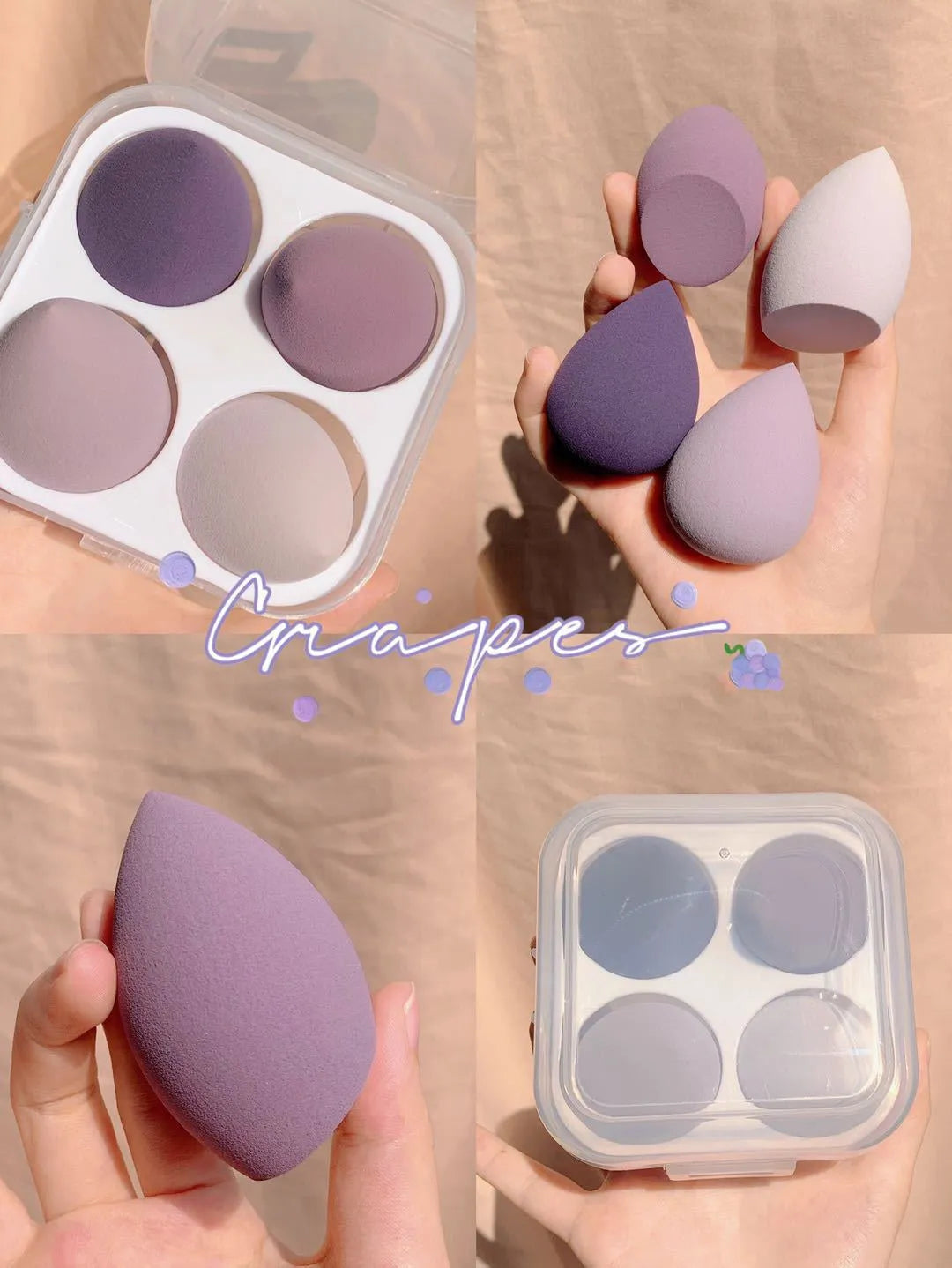 Makeup egg box beauty sponge storage case in compact 6cm rectangular design