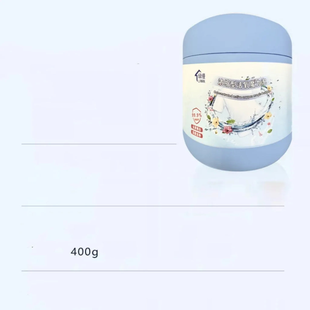 400g bottle of active oxygen bleaching powder for laundry stain removal