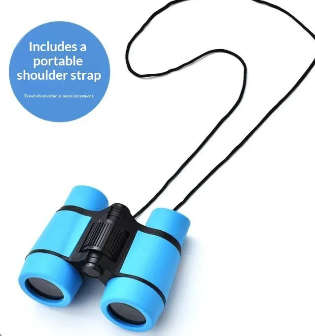 4X30 kids toy telescope HD portable binoculars in black blue green pink red yellow, one size