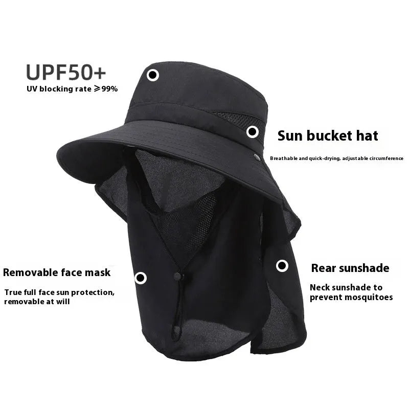 Men's adjustable polyester fisherman hat with wide brim in army green colour