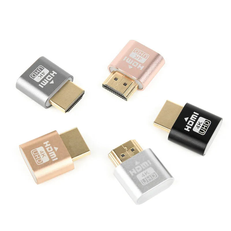Graphics card HDMI virtual display adaptor with 26.5mm interface in multiple colour options