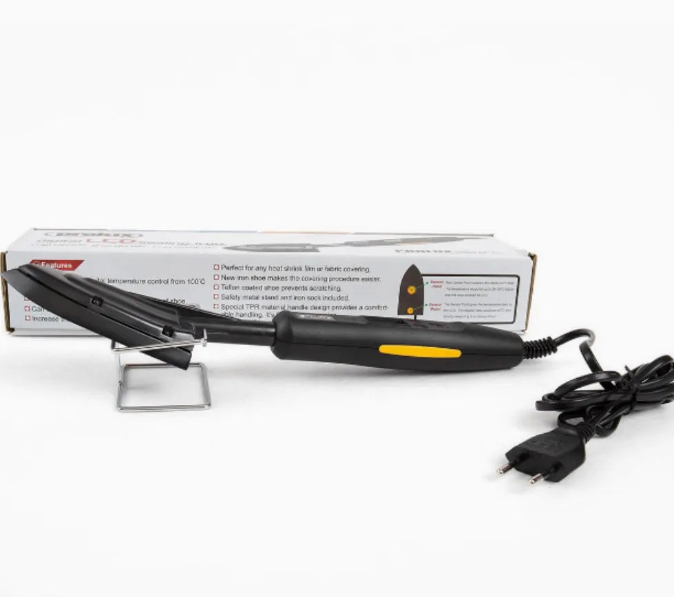 Electronic temperature control hot iron with adjustable temperature dial and EU plug