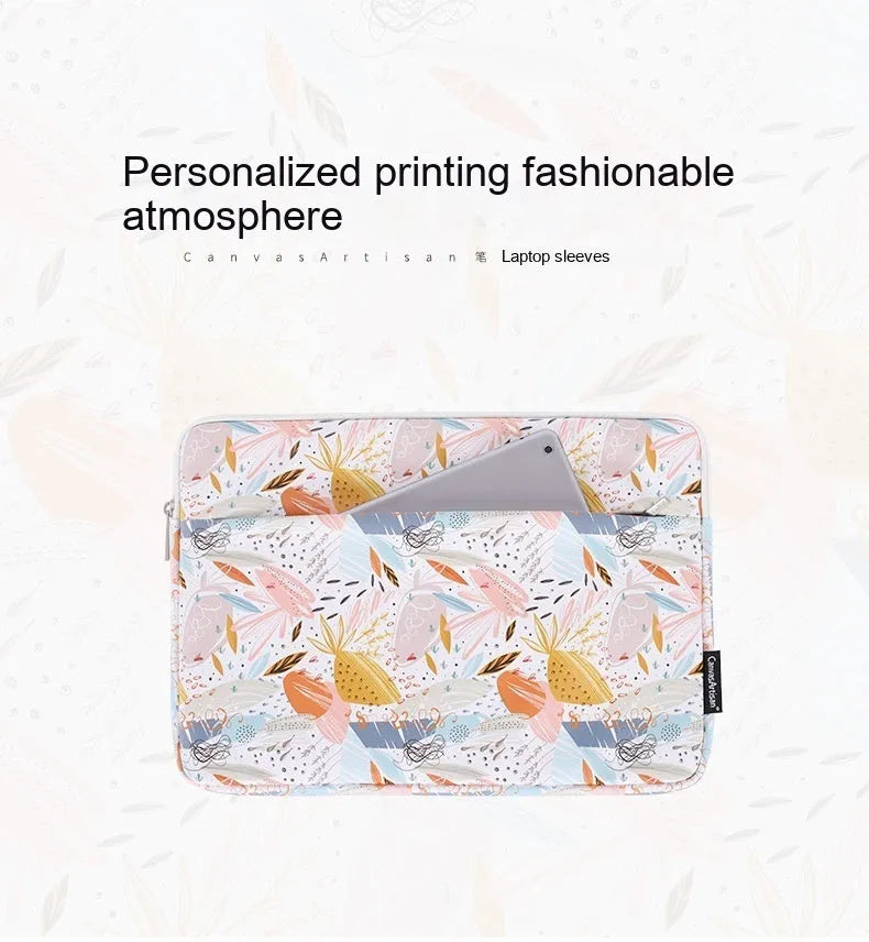 White PU leather waterproof laptop inner bag or sleeve for 14 inch computers.