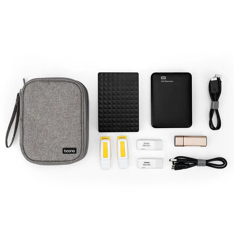 Oxford cloth 2.5-inch mobile hard disk protective cover in grey and black colour options