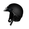 Retro style full face motorcycle helmet in ABS, shown in Ivory White colour on a plain background.