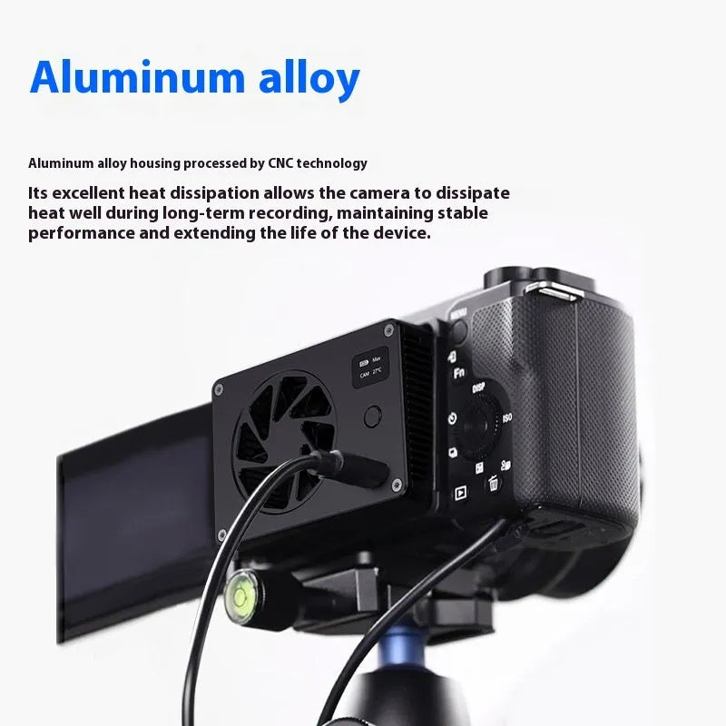 Black aluminium computer radiator measuring 89mm with attached power cable for desktop cooling systems