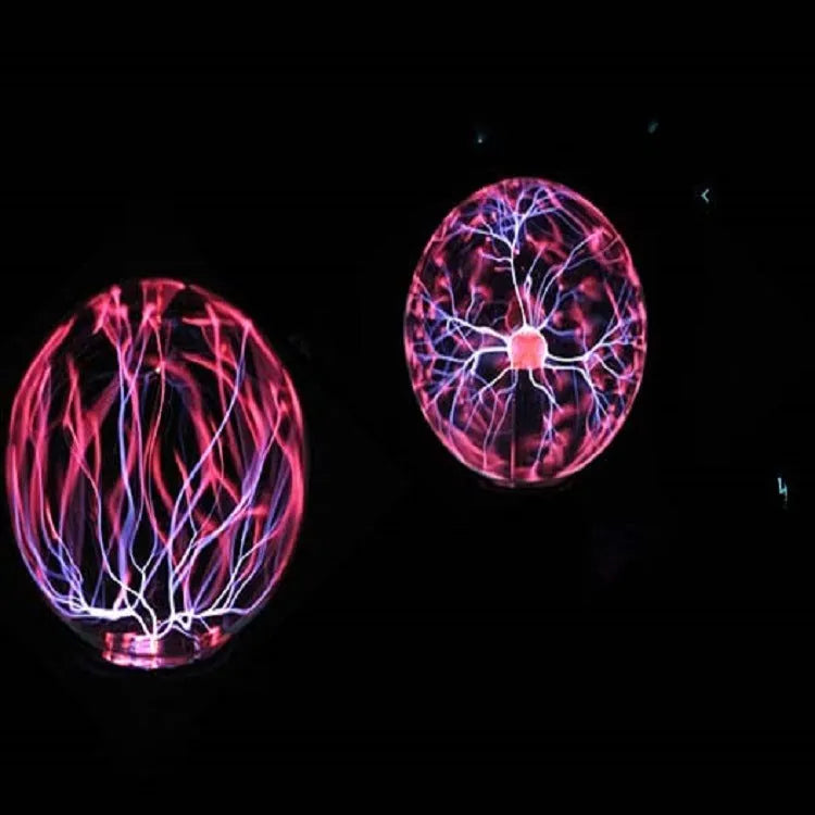 Coloured glass magic ball light on a white ABS base with a USB cable.