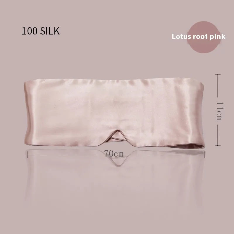 Mulberry silk eye mask in various colours including black navy blue and champagne gold for light blocking sleep