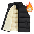 Men's striped lambswool vest in black, dark blue or red colours for autumn winter wear