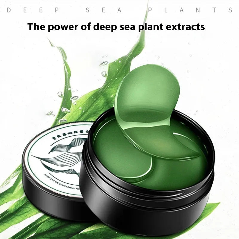 60 green seaweed extract eye mask tablets with hyaluronic acid for eye area hydration