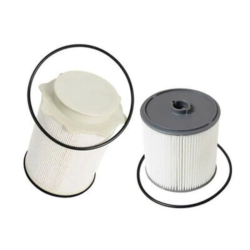 White diesel fuel filter and oil-water separator kit for RAM 1500, 2500, 3500, 5500 trucks.