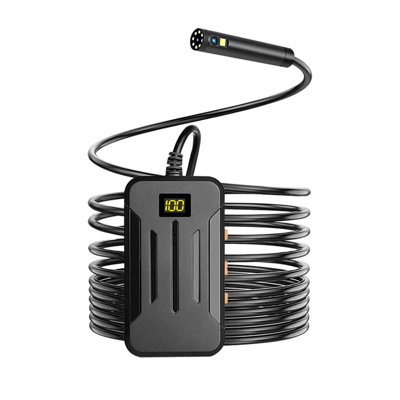 Wireless dual lens endoscope with 5.5mm and 8mm waterproof probes for smartphone inspections