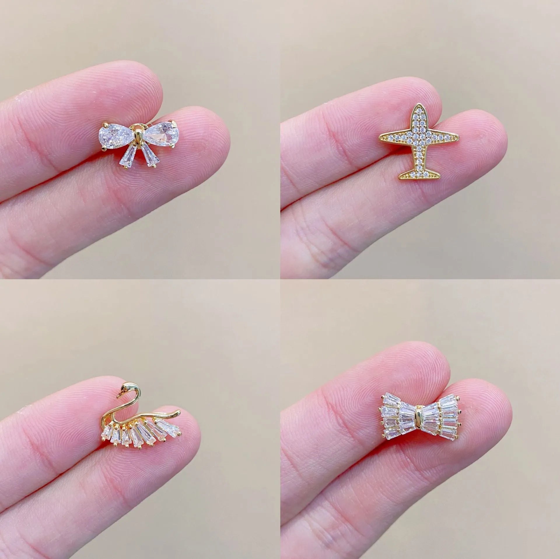 Geometric-shaped copper brooch with electroplated finish for women's clothing decoration
