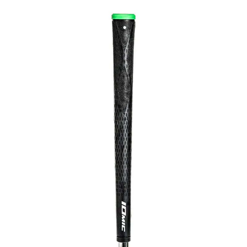 TPE material golf club grip shown in various colour options including pink, red, blue, and two-tone black.