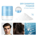 Single-use 5g hair dry cleaning booster powder pack with sponge headband applicator and mirror.