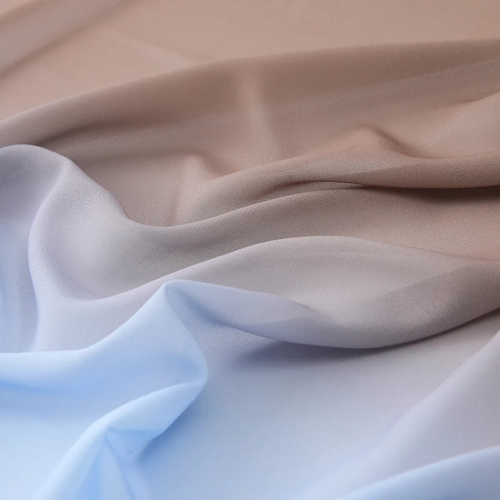 Long lightweight chiffon scarf for women in summer colours
