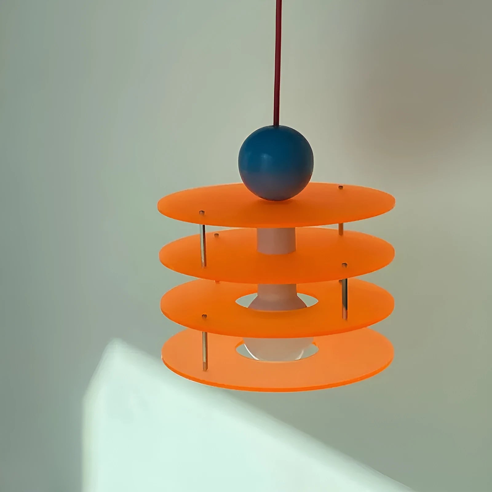 PH5 restaurant chandelier with personalised macaron design and adjustable frosted lighting.