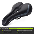 Bicycle seat cushion with hollow design, PU leather foam construction, dimensions 270mm x 180mm