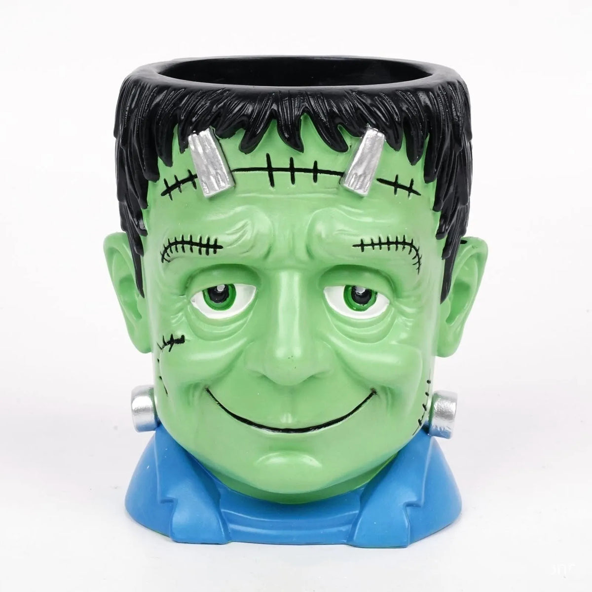 Halloween cartoon flower pot resin decoration with hand-painted bandage zombie design