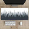Chinese landscape ink painting design on a natural rubber non-slip desk mat.
