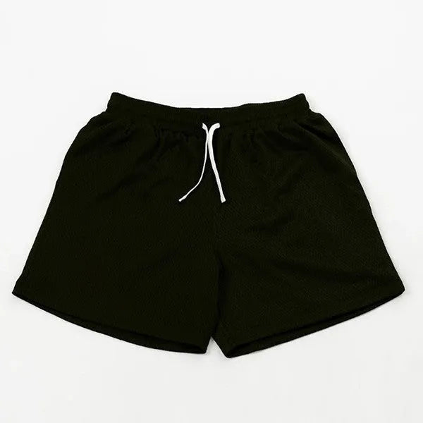Men's solid-colour mesh quick-drying shorts for summer sports in multiple colour options