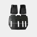TPE waterproof car foot pads and tailbox liner for a left-drive Tesla Model X.