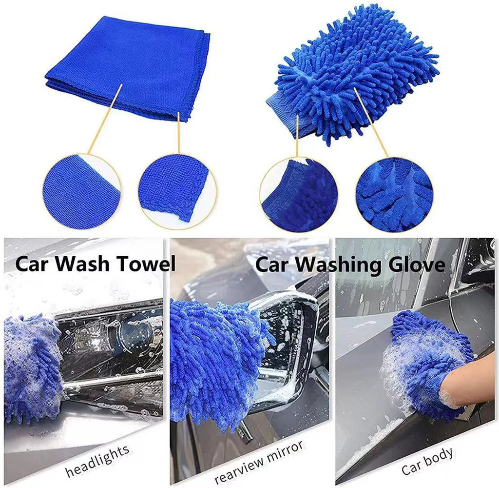 26-piece automotive cleaning brush kit with polypropylene construction