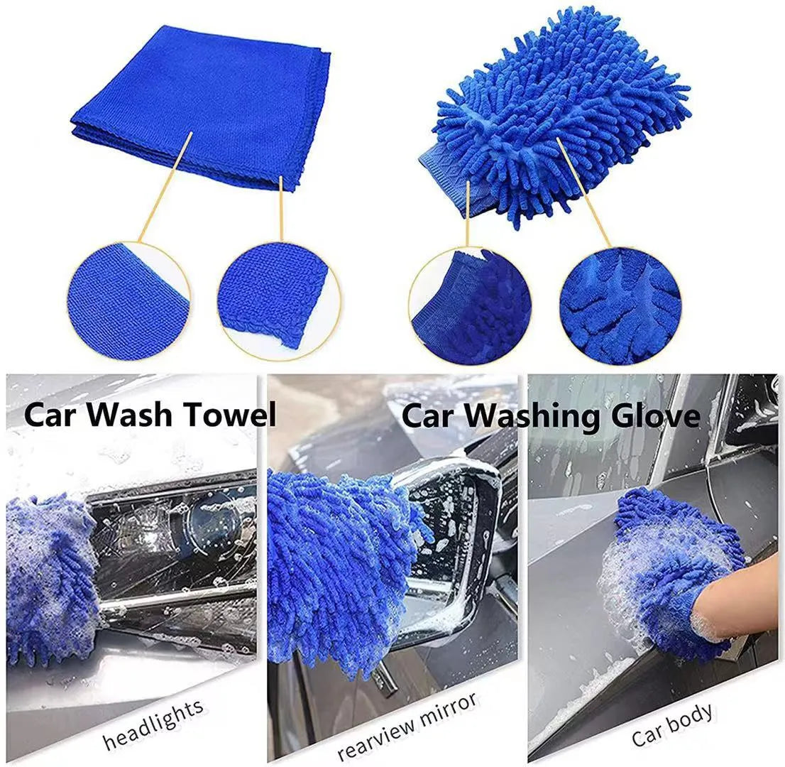 26-piece automotive cleaning brush kit with polypropylene construction